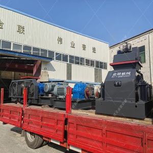 2PG1007半自動液壓對輥破碎機發往非洲肯尼亞蒙巴薩